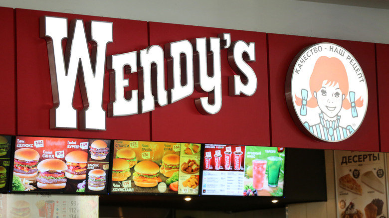 Wendy's menu board