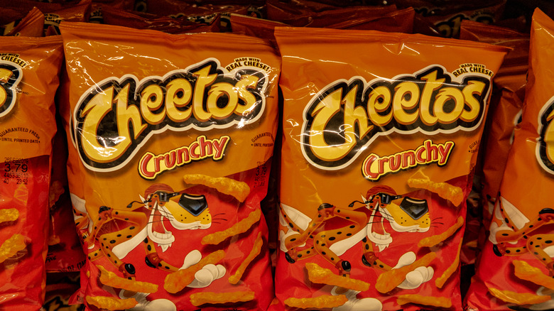 Cheetos bags on shelf