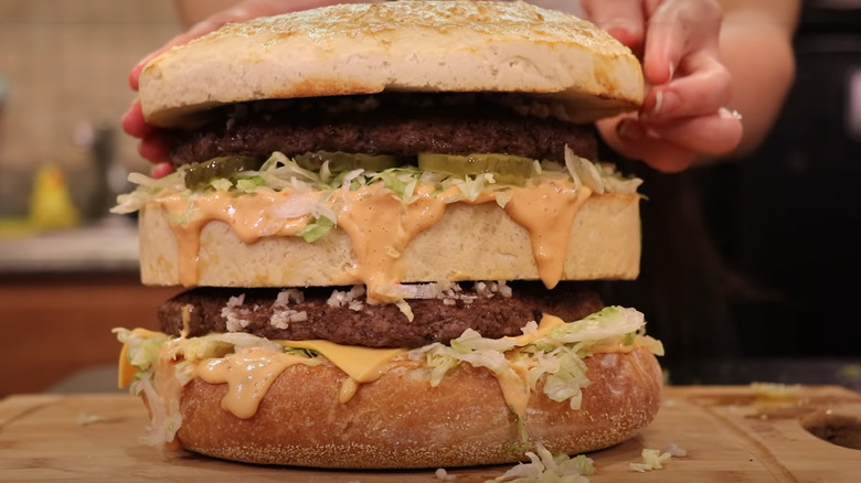 giant edible recreation of big mac