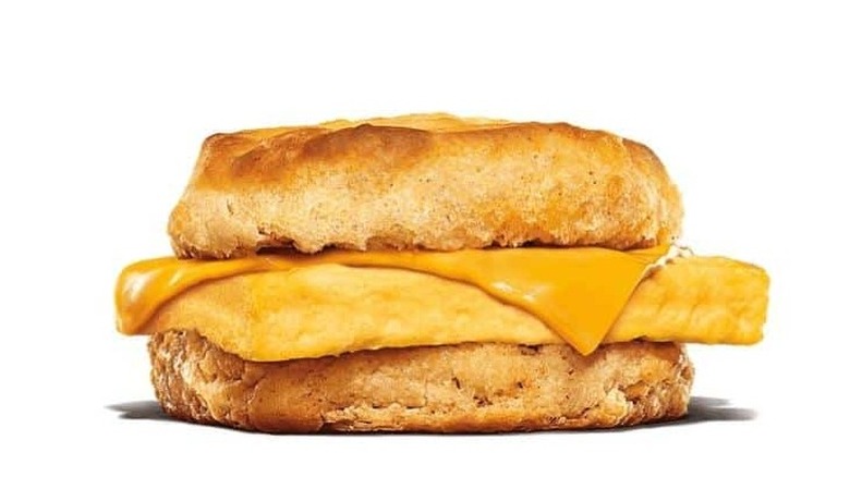 BK egg and cheese biscuit