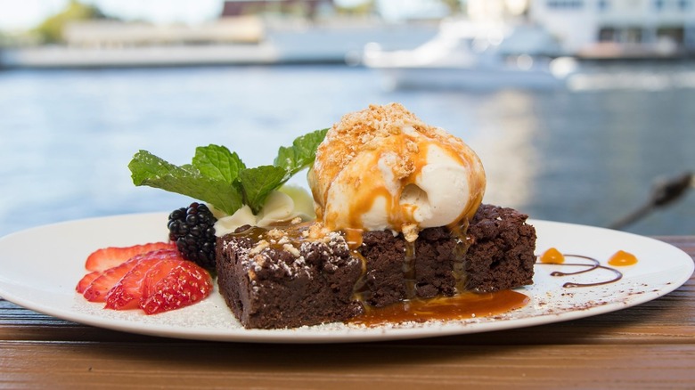 Blue Moon Fish Company chocolate brownie