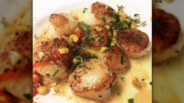 Seared scallops