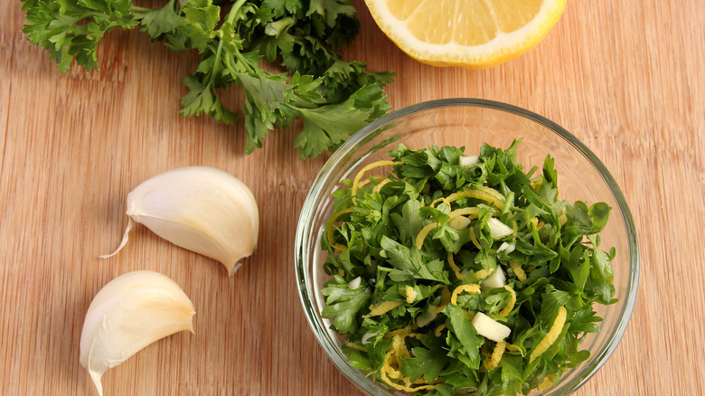 Italian gremolata with garlic and lemon