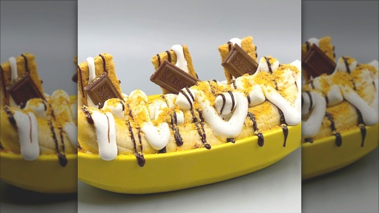 s'mores banana split