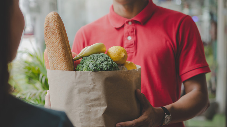 Man delivering groceries 