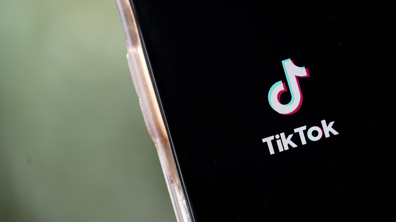 TikTok logo displayed on phone screen