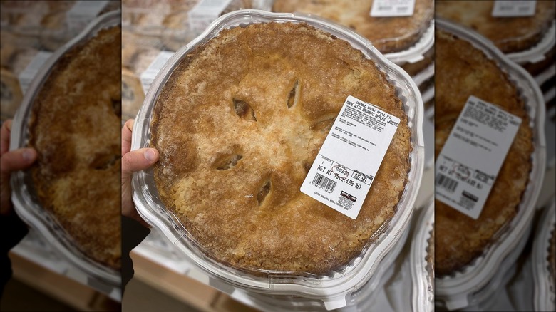 whole Costco double-crust apple pie