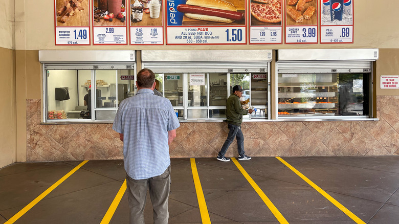 lines at the Costco food court