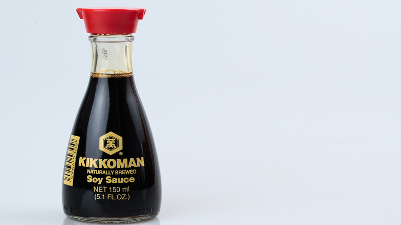 Bottle of Kikkoman soy 