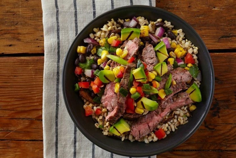 Chimichurri Steak and Grilled California Avocado Ancient Grain Bowl