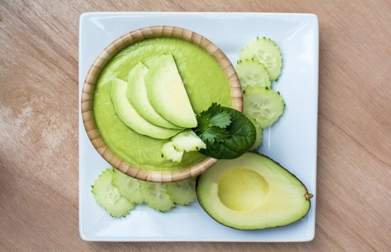 Lunch: Chilled Avocado and Cucumber Soup