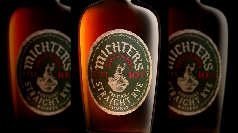 Michters straight rye bottles