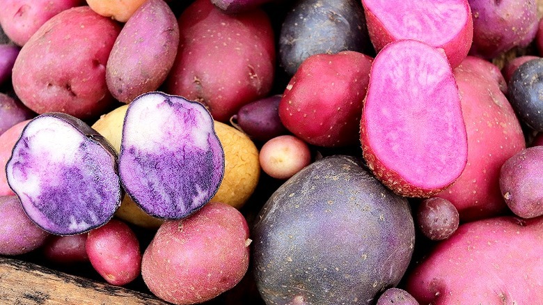 Red and purple potatoes