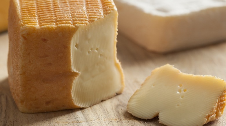 Limburger cheese sliced off