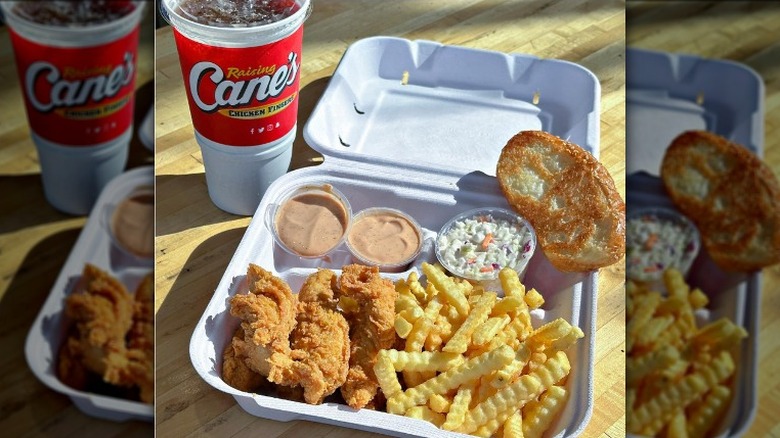 Raising Cane's Chicken tender meals