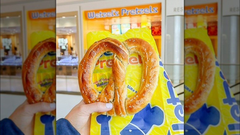 Wetzel's Pretzels and sign