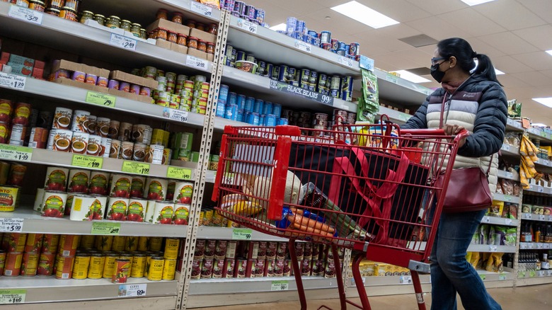 Woman shopping at Tj's