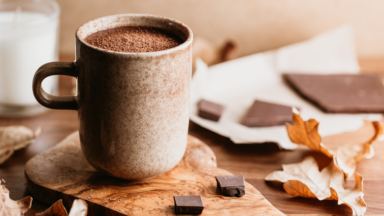 Hot cocoa and chocolate pieces