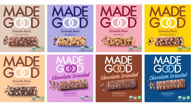 Range of MadeGood Granola Bars