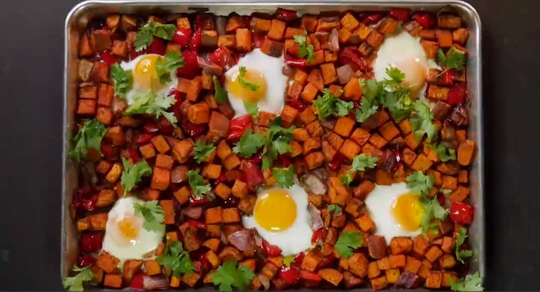 One-Pan Sweet Potato and Egg Hash