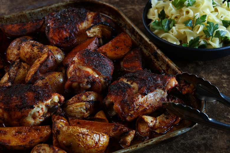 Sheet-Pan Chicken Paprikash with Potatoes