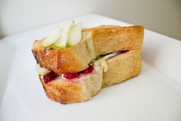 Grilled Brie, Apple, and Cranberry Sandwich