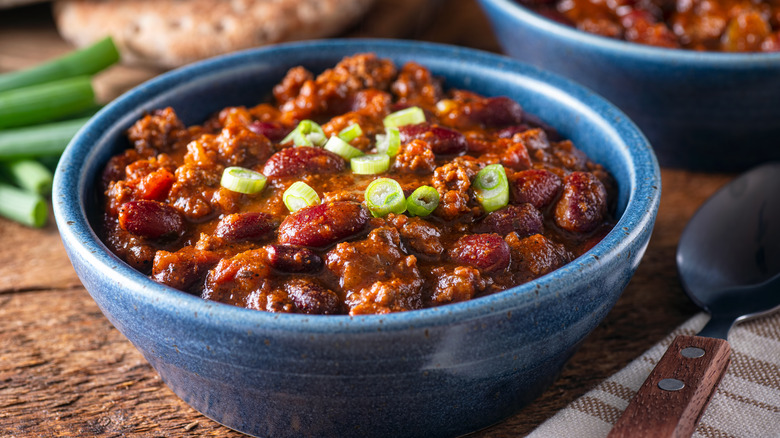 Bowl of chili con carne