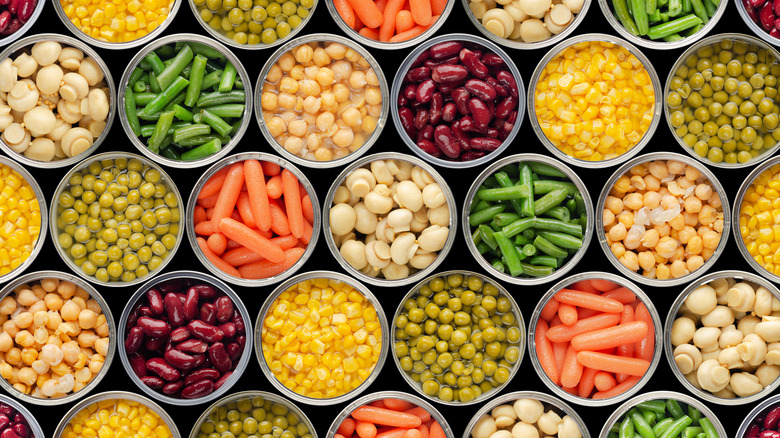 Opened canned veggies from above