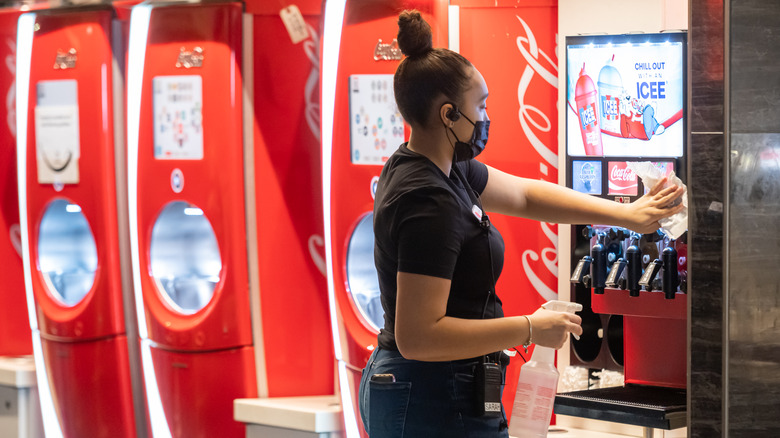 Cleaning soft drink machines