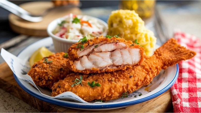 fried catfish on plate