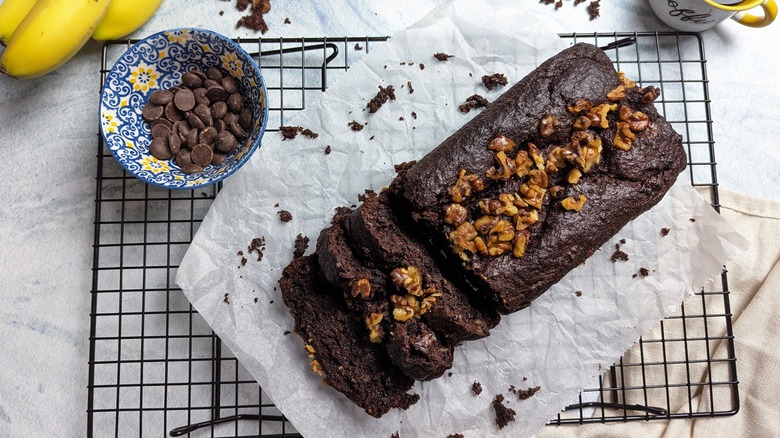 Chocolate walnut banana bread