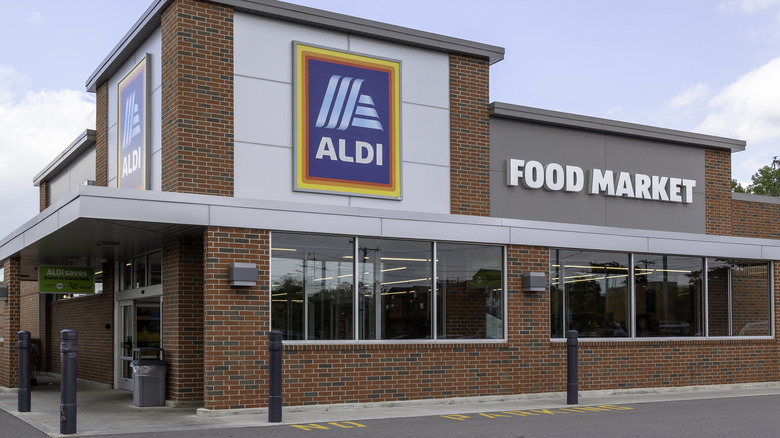 Exterior of Aldi food market