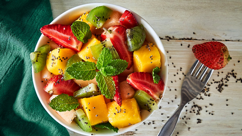 Fruit salad in a bowl