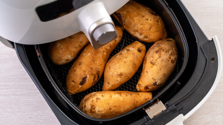 Potatoes in an air fryer