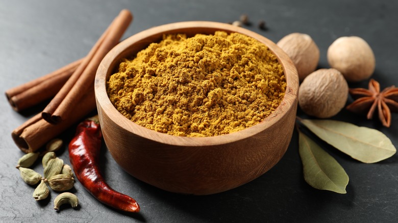 A bowl of dry curry powder