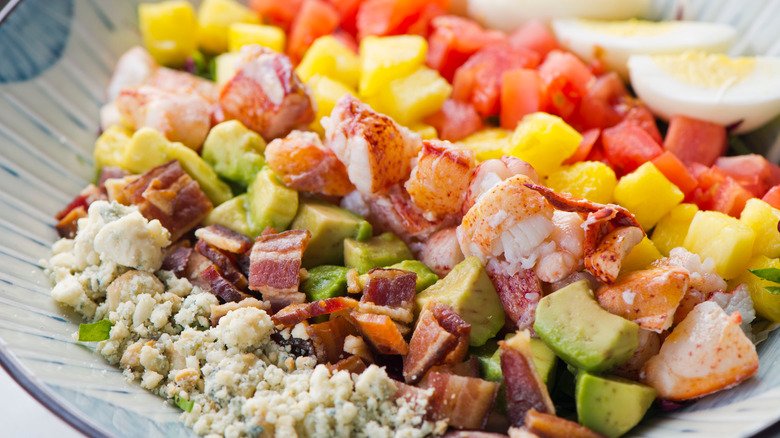 Cobb salad with lobster