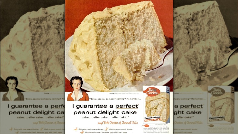 Betty Crocker peanut butter cake advertisement