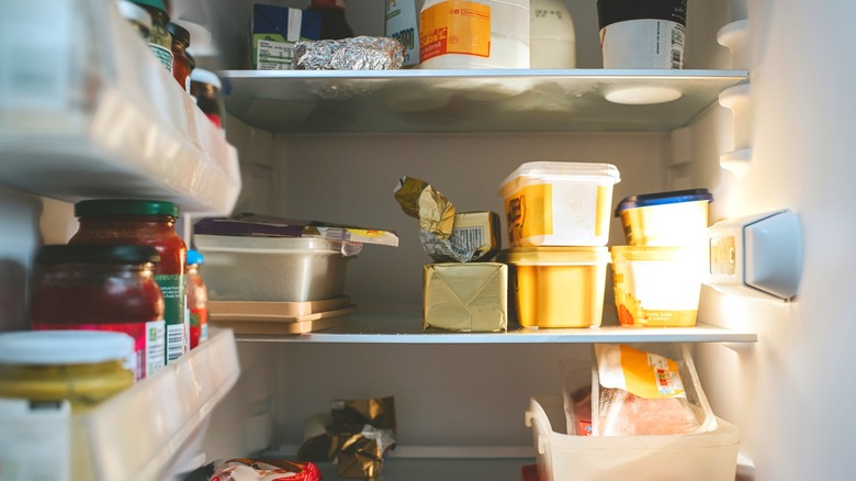 Food inside refrigerator