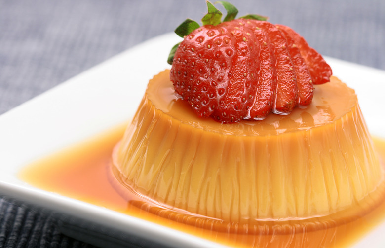 Lactose Free Strawberry Flans