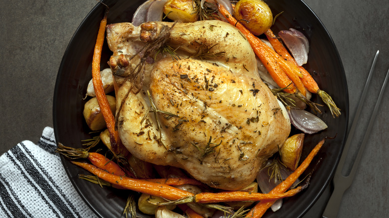 roasted chicken with herbs