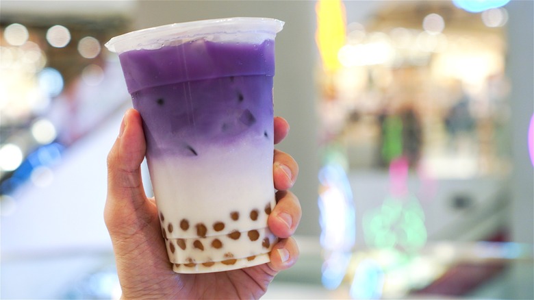 Ube boba tea