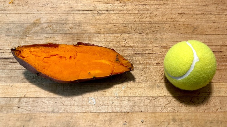 Sweet potato and tennis ball