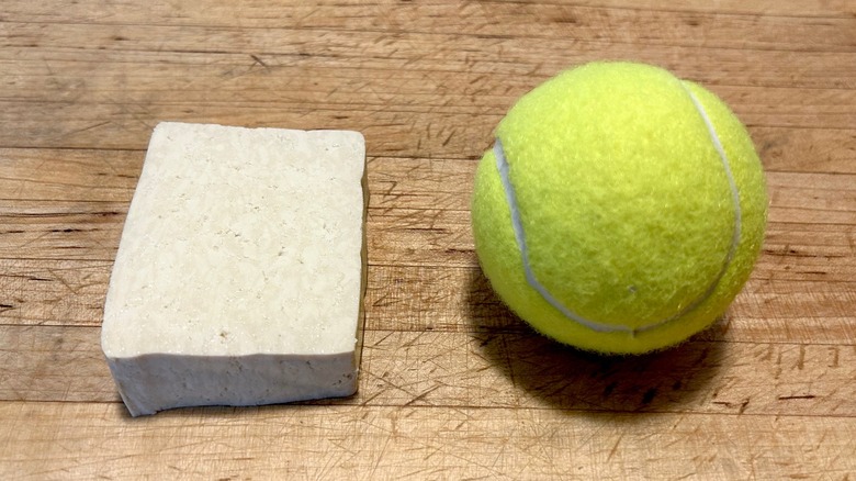 Tofu and tennis ball