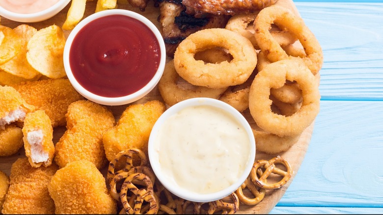 platter of fried finger foods