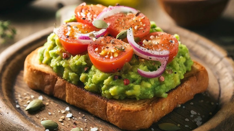 Plate of avocado toast