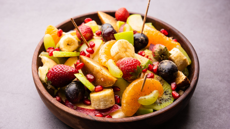 Bowl of fruit chaat