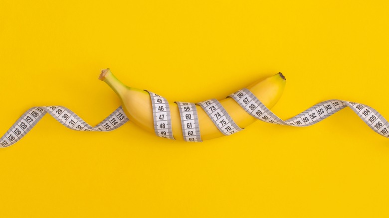 Banana and measuring tape