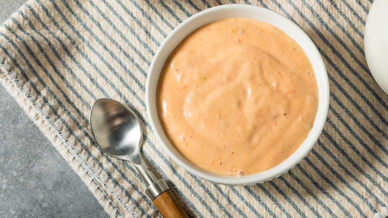 Russian or Thousand Island dressing in bowl