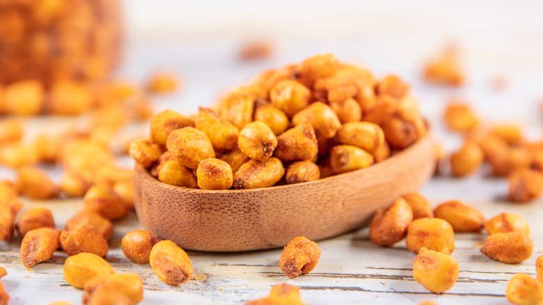 Corn nut snack in bowl