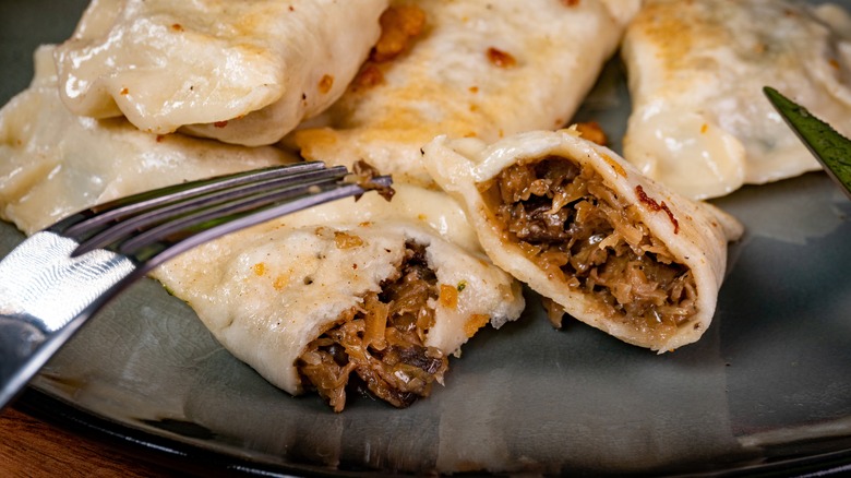 cabbage and mushroom pierogi